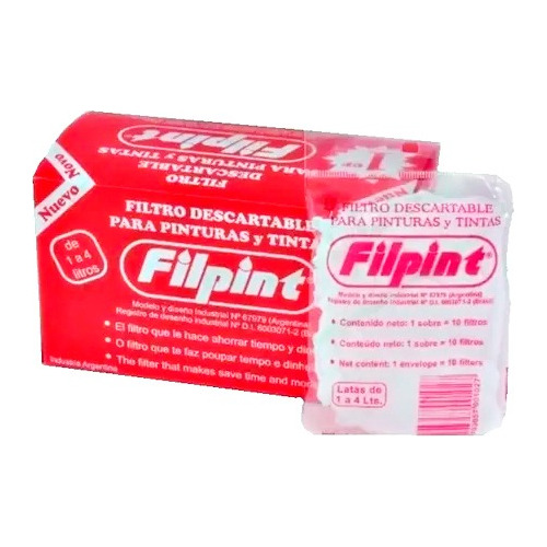 Filpint Filtro Descartable Para Pintura - Caja X 100u
