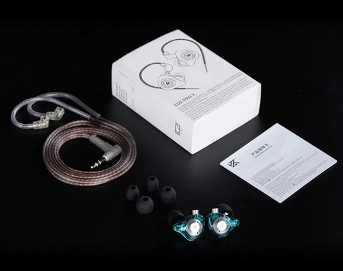 Auriculares In Ear Kz Edx Pro X Con Micrófono Color Cyan Cian