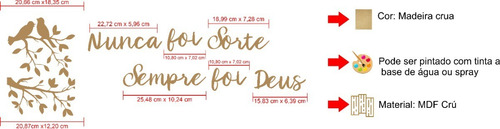 Imagem 3 de 9 de Letras Decorativas Mdf Crú Enfeite De Parede 3mm Autocolante