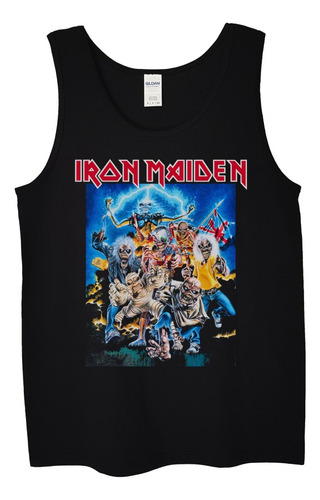 Polera Musculosa Iron Maiden Eddies Attack Metal Abominatron