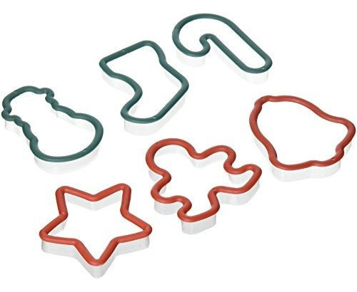 Christmas Shapes Plastic Cookie Cutters Sets De 6 Piezas