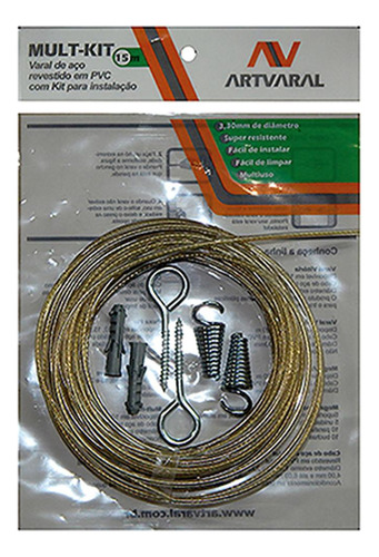 Varal De Aco Multi 15mt 3,30mm C/kit