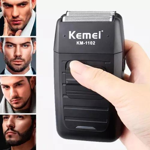 Barbeador Kemei Km-1102 Preto 110-220v: Estilo E Praticidade