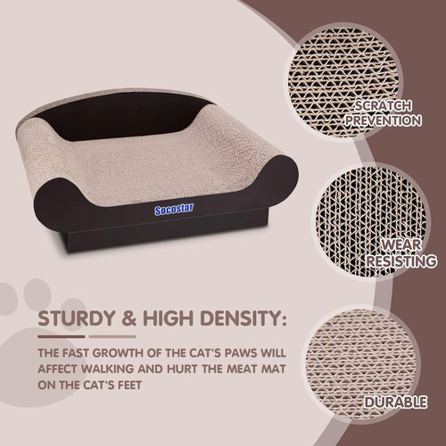 Cama Para Gatos - Rascador De Cartón - Cama Plegable...