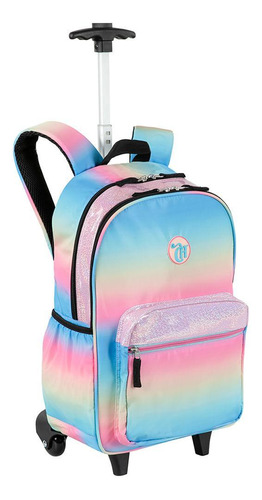 Mochila Carrinho Capricho Sunday Degrade Colorido Grande