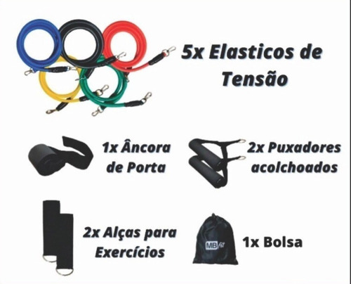 Kit Treino De Malhação Academia Em Casa - Kit C/4 Itens Fit