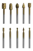 Comprar Kit 10 Fresas Puntas Tallar Pulir Grabar Dremel Madera Metal