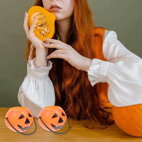 8 Cubos De Dulces De Halloween, Cubo De Calabaza Truco O Tra