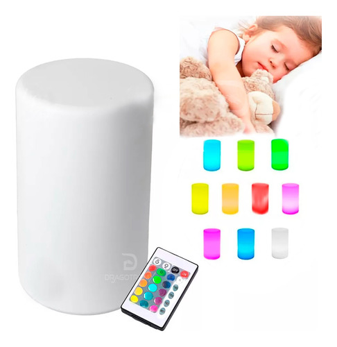 Lámpara Quitamiedos Rgb Decora Habitacion Niños 15 Colores 