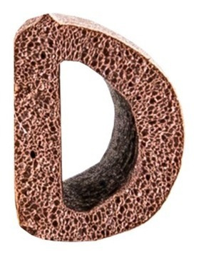 Imagen 5 de 10 de 2 Burletes Autoadhesivos De Goma Perfil D Color Marrón