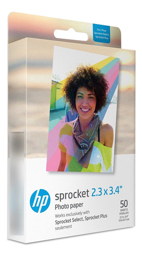 Sprocket 2.3 3.4 Premium Zink Sticky Back Photo Paper 50