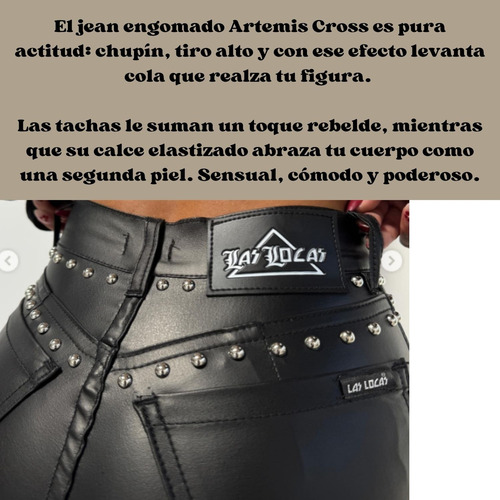 Pantalon Las Locas Engomado Tiro Alto Levanta Cola Original