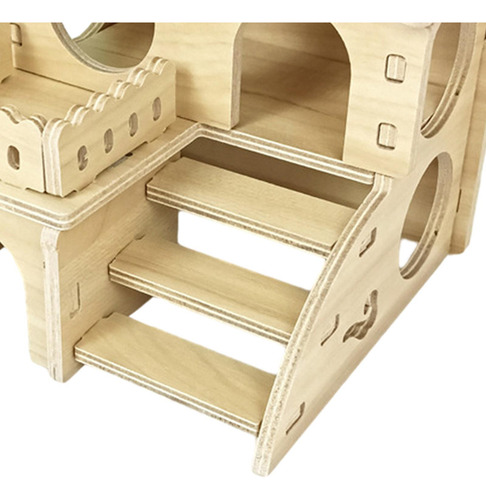 Casa De Madera Para Hámster, Escondite Lavable Estilo A