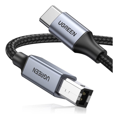 Cable Usb-b Macho 2.0 Impresora Usb-c Nylon Reforzado Pc 1m