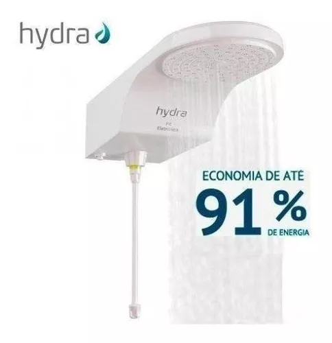 Chuveiro Ducha Eletrônica FIT Branca 220V/6800W Hydra - Ducha Sistema