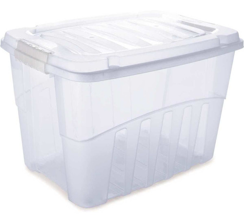 Caixa Plastica Multiuso Grand Box Alta Incolor 78l