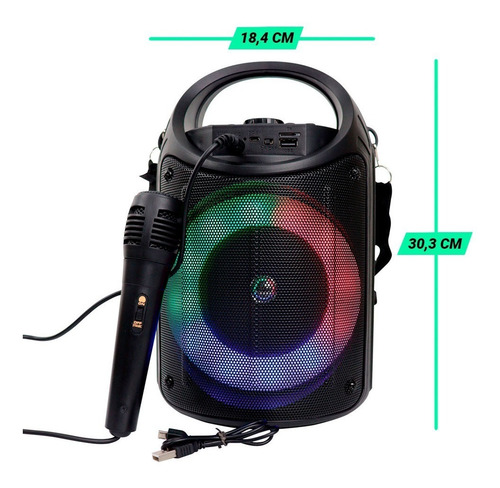 Imagen 1 de 10 de Cabina Bluetooth Tws 6 Micrófono 12w (fm, Usb, Aux, M Sd)