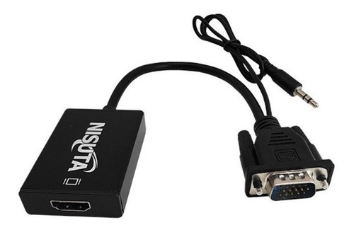 Conversor Vga A Hdmi Nisuta Nscovghd4 Activo 1080p Full Hd
