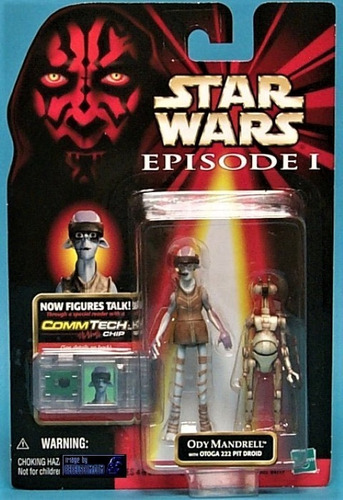 Star Wars Episodio 1 Ody Mandrell Con Otoga 222 Pit Droid!!