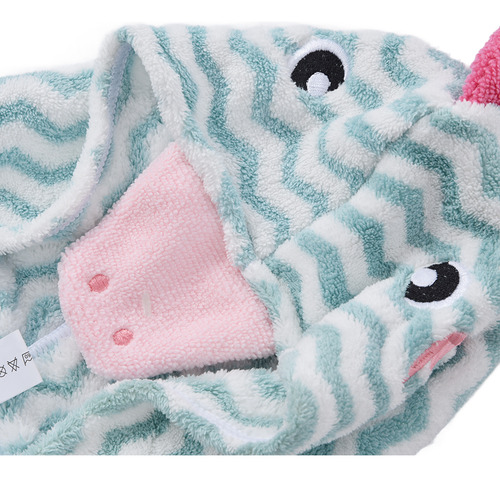 Toalla De Baño Con Capucha Para Niños, Suave Terciopelo Cora