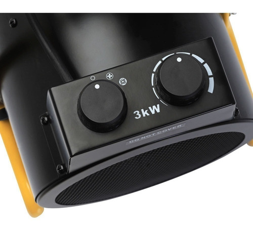 Imagen 2 de 2 de Caloventor Industrial Powerty Liliana Cfi800 3000w Original Color Negro