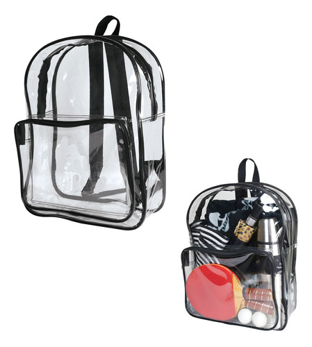 Morral Transparente Con Tiras Negras Eastsport