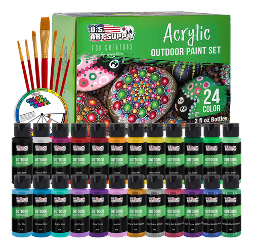 U.s. Art Supply Juego Profesional De 24 Colores De Pintura A