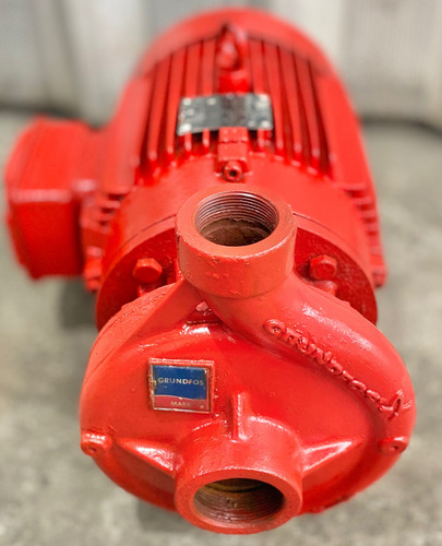 Bomba Combate Incêndio Mark Grundfos 10cv - Trifásica Vermelho 60hz Trifásica (Usado)