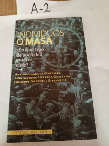 Libro Individuos O Masa. González, Arellana Y Stefanelli