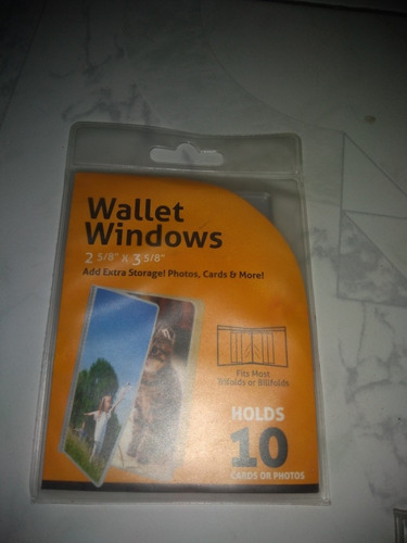 Wallet Windows Micas De Fotos O Tarjetas Para Cartera 10 Pzs