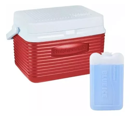 Nevera Plástica Portátil 4.7 Litros (5Qt) Rojo Rubbermaid 2A09RED -  Catálogo - Tienex