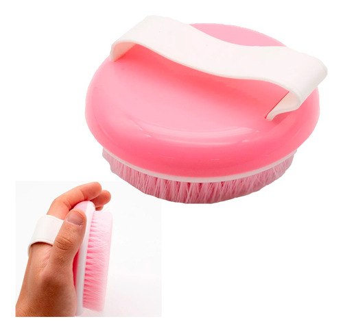 Cepillo Para Ducha Ergonomico Limpiador Corporal Color Rosa 