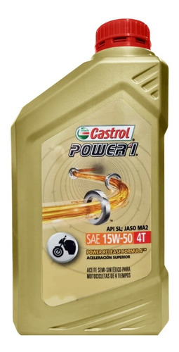 Aceite Castrol Power 1 15w50 Semi Sintetico Gaona Motos