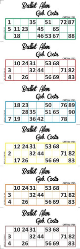 Cartones De Bingo Personalizados Color 10.000 Troquelados