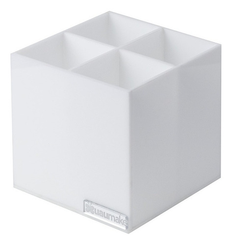 Organizador Pincel Fortune Mini Em Acrílico Branco Lindo