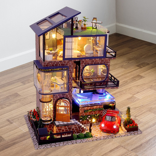 Kit De Muebles De Casa De Muñecas De Bricolaje Para Armar Un