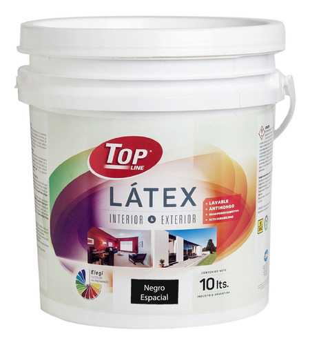 Topline Latex Interior Exterior lavable 10L color Cabernet