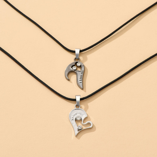 Collar Con Colgante De Diamante En Forma De Corazón Para Muj