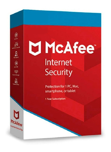 Mcafee Internet Security 10 Dispositivo 1 Año Clave