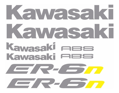 Kit Adesivos Emblema Kawasaki Er-6n Er6n 2005 Er605p