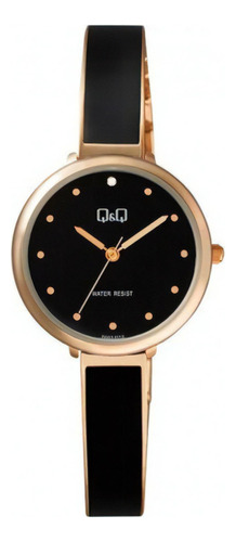 Reloj Q&q Dama F669j012y - Optica Caroli Color de la correa Negro Color del bisel Dorado Color del fondo Negro