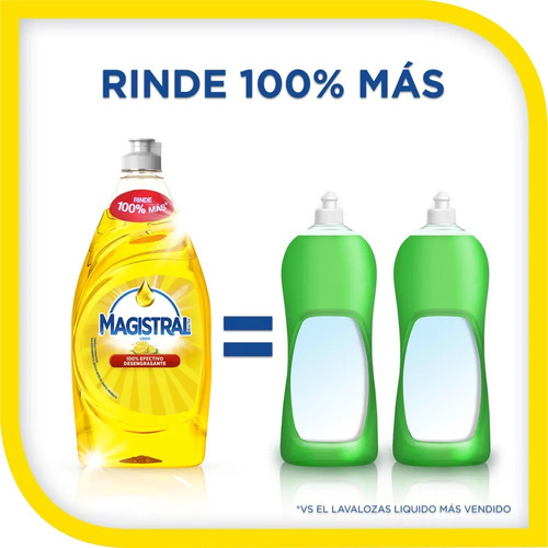Imagen 5 de 7 de Lavaloza Concentrado Magistral Limón 750 Ml