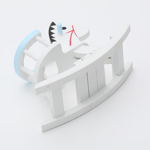 1/12 Casa De Muñecas Mini Silla De Caballo De Madera
