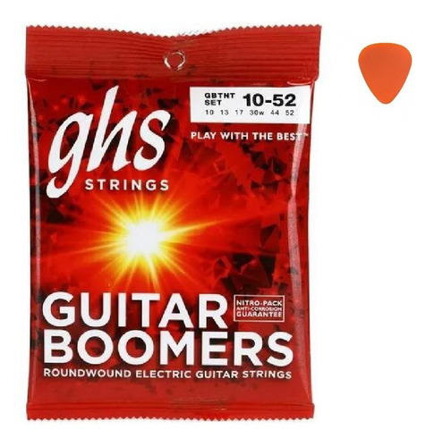 Encordado Para Guitarra Electrica Ghs Boomers 010-052 Gbtnt