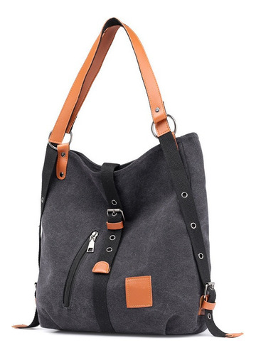 Bolso De Hombro De Gran Capacidad Para Mujer Mochila De Lona