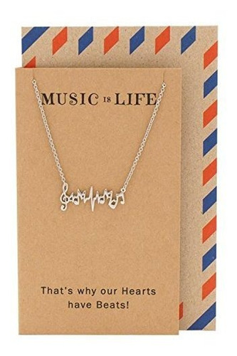 Quan Jewelry Music Note Necklace Regalos Para Amantes De La