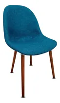 Comprar Silla De Comedor Nina Tapizada Diseño Patas De Madera Lustrada Wood Excelente Terminacion - Lino\u002Fecocuero Asiento A Elección Diseño De La Tela Lino