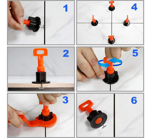 Kit 200niveladores Reusables 1mm +4llaves+100agujas+600cruc