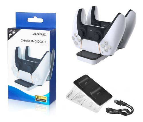 Base Carga Juega Controles Ps5 Dock Doble Estacion Dual Usb