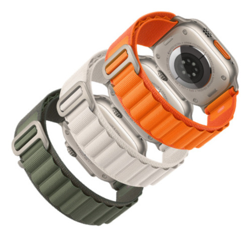 Pulseira Alpine Tecido Para Smartwatch 42 Mm 45 Mm 49 Mm